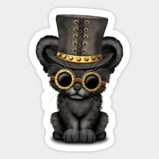 Steampunk Black Panther Cub Sticker